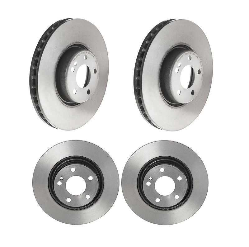 Brembo Front and Rear Co-Cast Brake Disc Rotors Kit For MB W205 A205 C205 C300