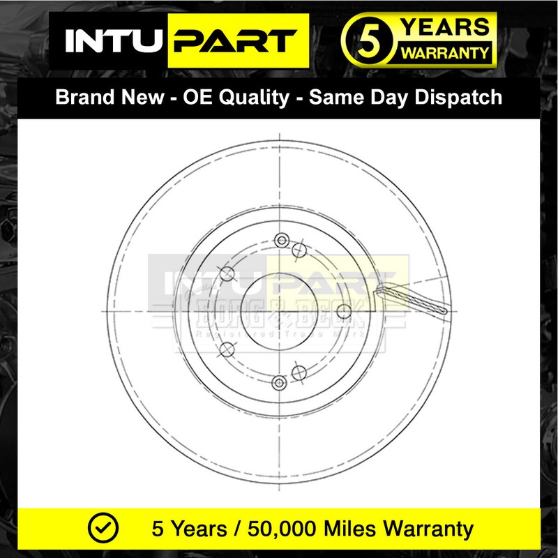Fits Ssangyong Korando 2010- 2.0 D 2.2 IntuPart Front 1x Brake Disc 4144134001