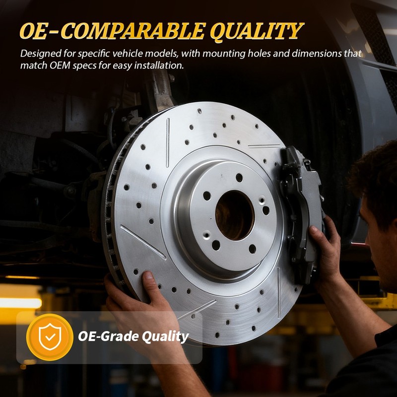 295mm Front Drilled Brake Rotors for 2019 - 2024 2025 Mazda 3 2020 - 2022 CX-30 gallery