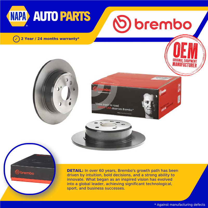 2x Brake Discs Pair Solid fits TOYOTA HARRIER U1 2.2 Rear 97 to 03 5S-FE 288mm