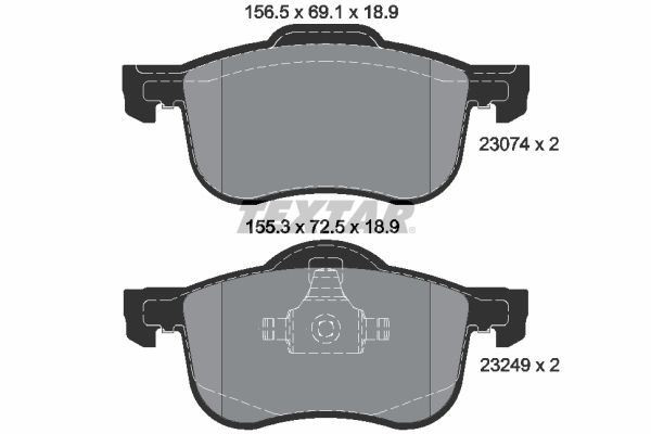 Textar Front Discs & Brake Pads Braking Service Kit Fits Volvo S60 S80 V70 XC70 gallery