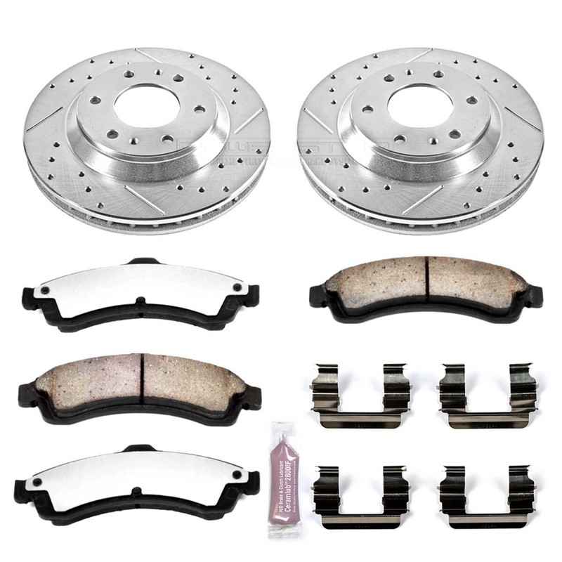 K2057-36 Powerstop Brake Disc and Pad Kits 2-Wheel Set Front for Chevy Olds GMC