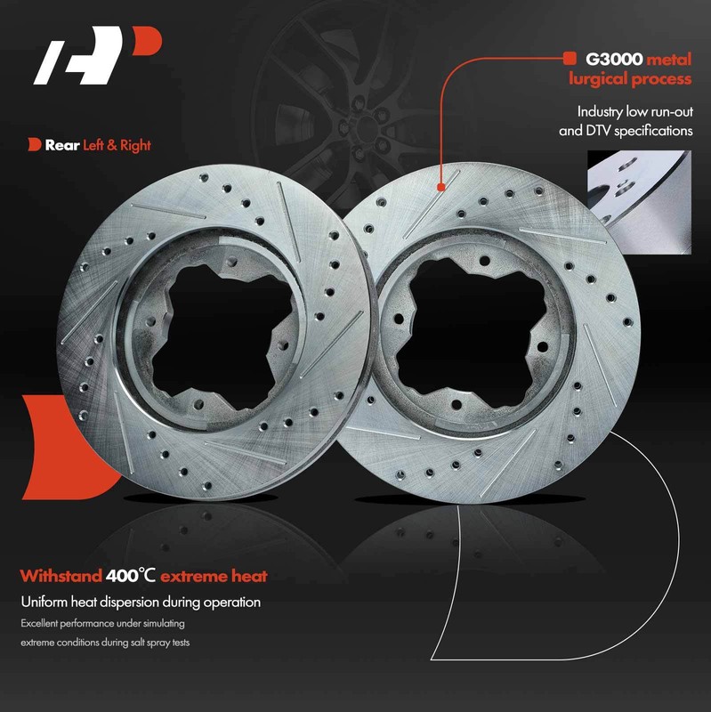 A-Premium Front Drilled Brake Rotor & Ceramic Pad for Honda Accord 90-97 Acura gallery