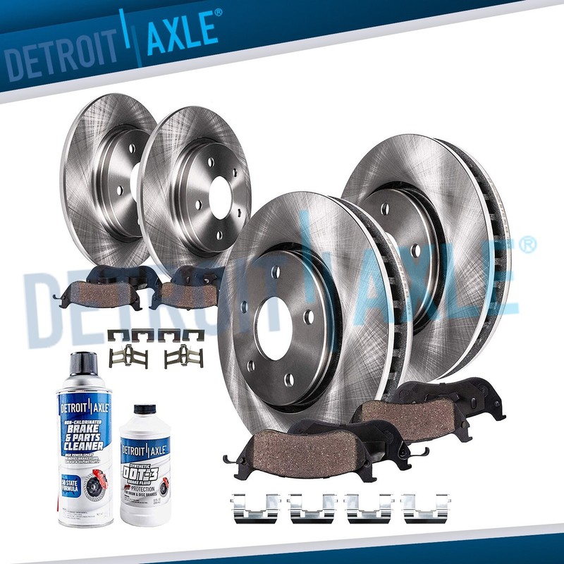 Front and Rear Brake Rotors + Ceramic Brake Pads for 1999 - 2002 2003 Acura TL