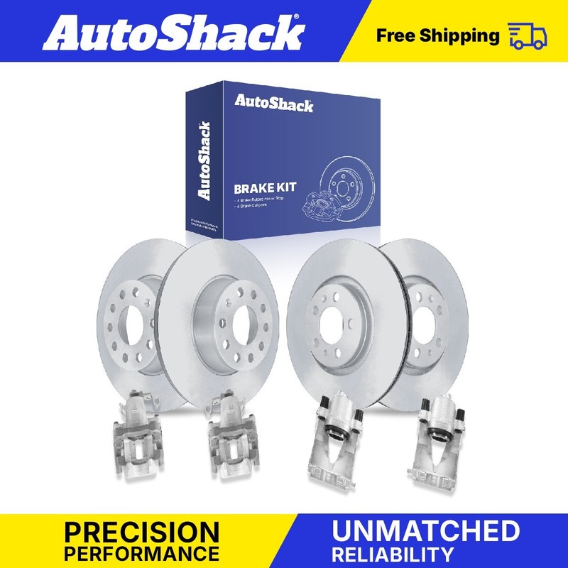 Front Rear Brake Rotors Calipers for Volkswagen, Jetta 2005, FWD L4 1.8L 2.0L