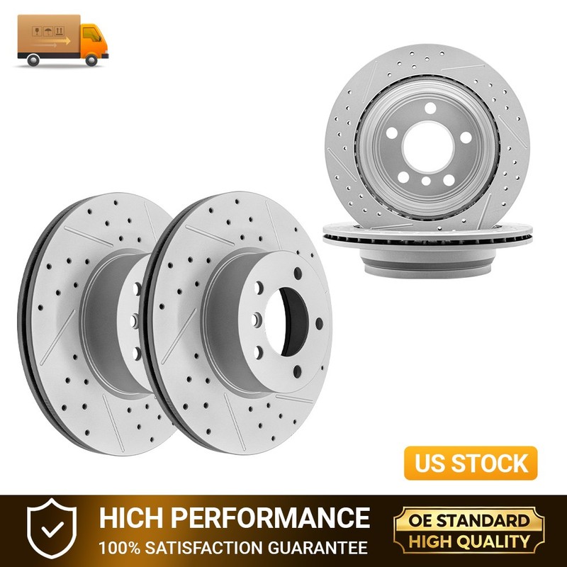 312mm Front 300mm Rear Drilled Brake Rotors For BMW 320i 328i 428i 430i XDrive