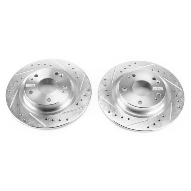 Power Stop FITS 17-18 Honda Civic Si Rear Evolution Drilled Slotted Rotors Pair