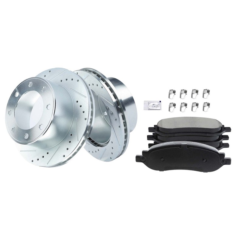 2-Wheel Set Brake Disc and Pad Kits Rear for F250 Truck F350 F-250 Super Duty