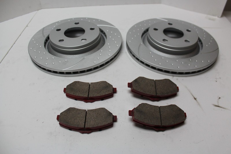 Raptor Series Front Brake Rotors and Pads for 07-18 Jeep Wrangler JK/JKU 332MM gallery