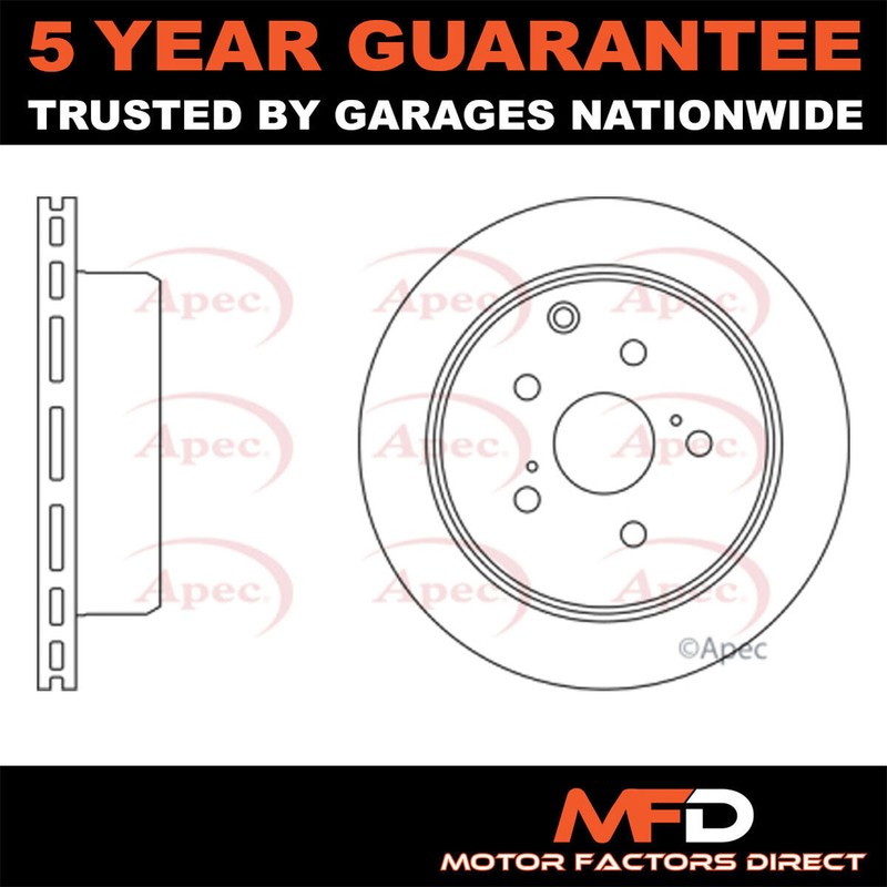 Fits Toyota Previa Estima Supra 2.0 2.2 TD 2.4 3.0 MFD Rear 1x Brake Disc