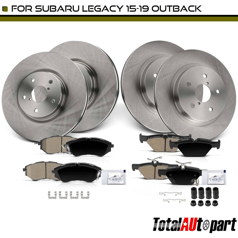 12x Disc Brake Rotors & Brake Pads for Subaru Legacy 15-19 Outback Front & Rear