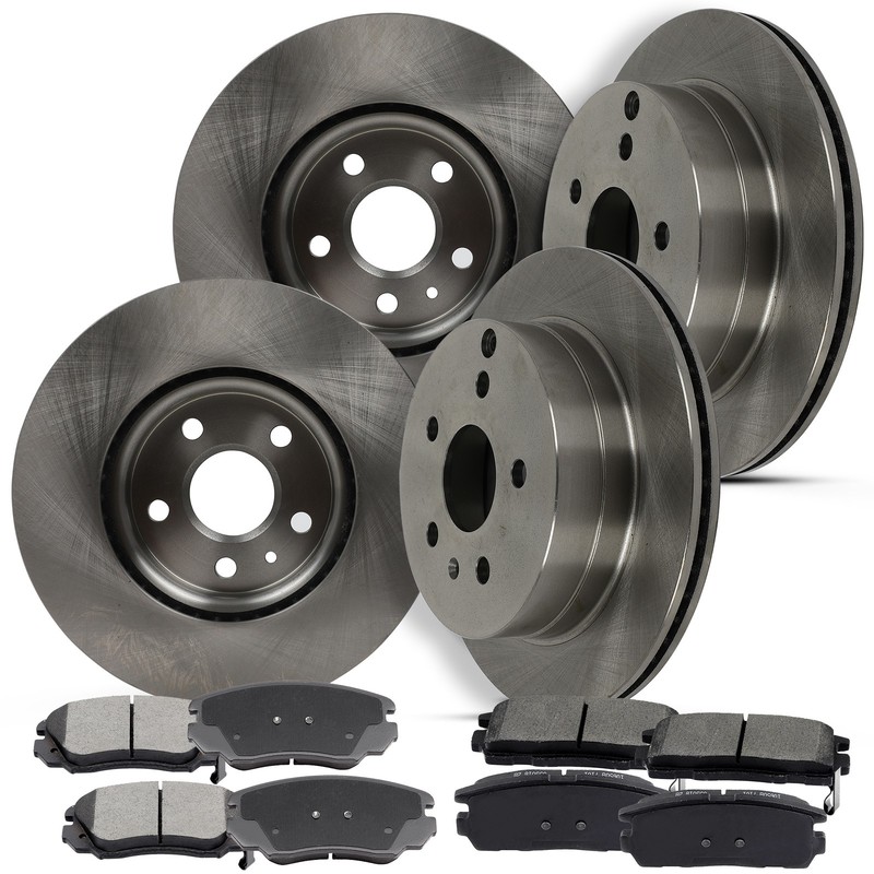 Front And Rear Brake Rotors Discs Brake Pads Fits 2010 – 2017 CHEVROLET EQUINOX