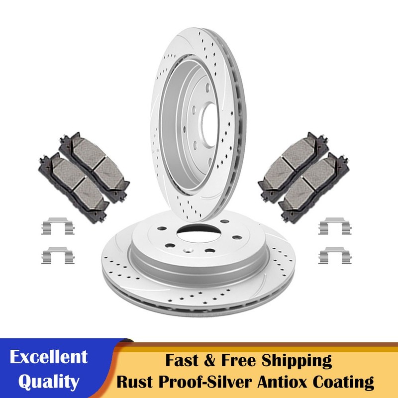 13.04 Inch Rear Rotors Brake Pads for Chevy Traverse Buick Enclave Acadia Saturn