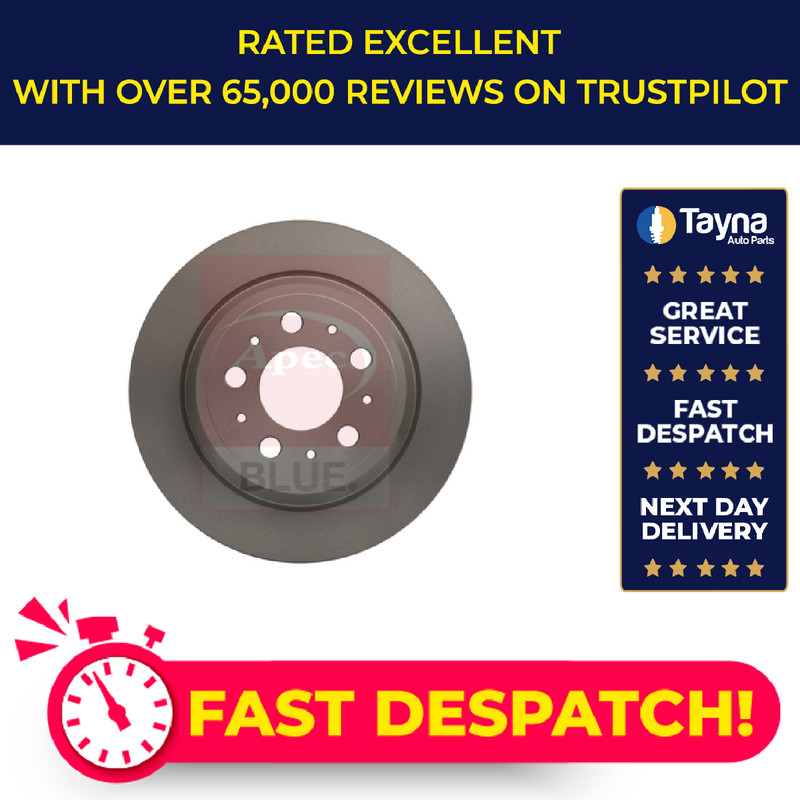 2x Brake Discs Pair Solid fits VOLVO XC70 295 2.4 Rear 00 to 02 B5244T3 288mm