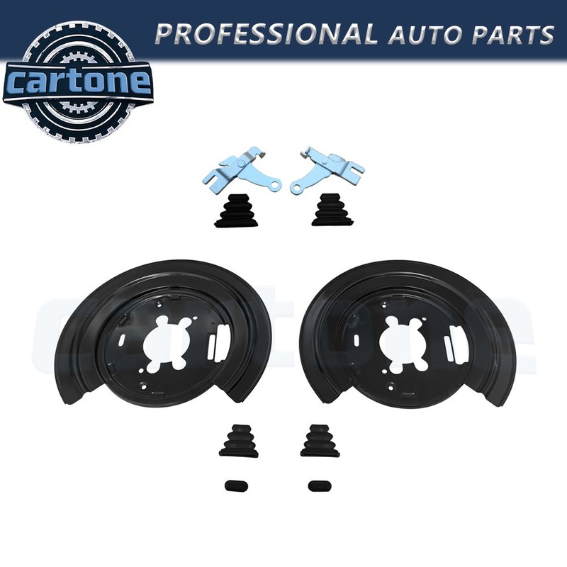 New Brake Backing Plates & Parking Brake Lever Kit for 2002 -2007 Dodge Ram 1500