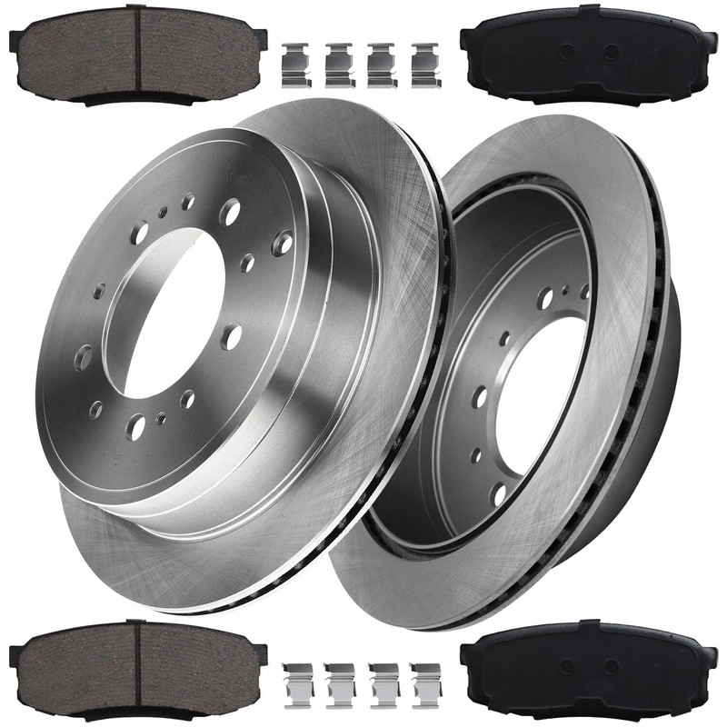 Rear Brake Rotors & Pads for 2007 - 2021 Toyota Tundra 2008 - 2021 Sequoia gallery