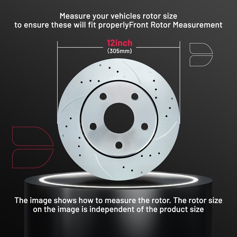 Front Rear Disc Brake Rotors Ceramic Pads Kit For 14-18 Jeep Grand Cherokee 3.0L gallery