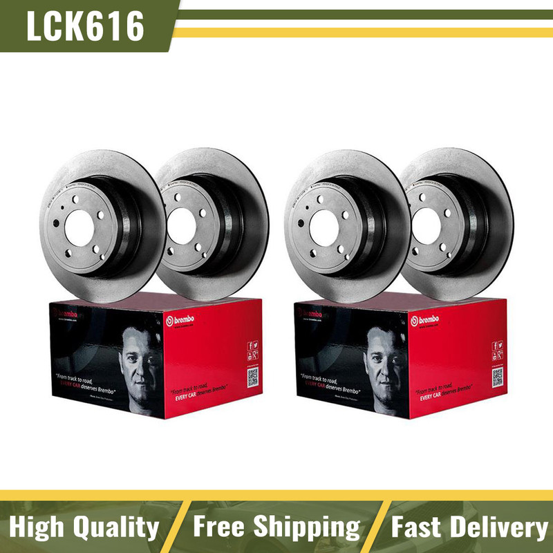 Brembo Front + Rear Coated Brake Rotors For 2010-2015 Toyota Prius High Quality