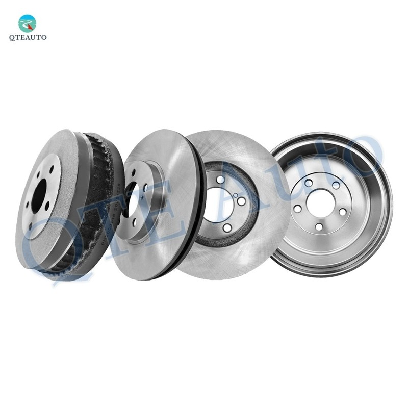 4P F 293.5mm Brake Rotors-R 267mm Brake Drum For 2001 2002 2004-2007 Ford Taurus