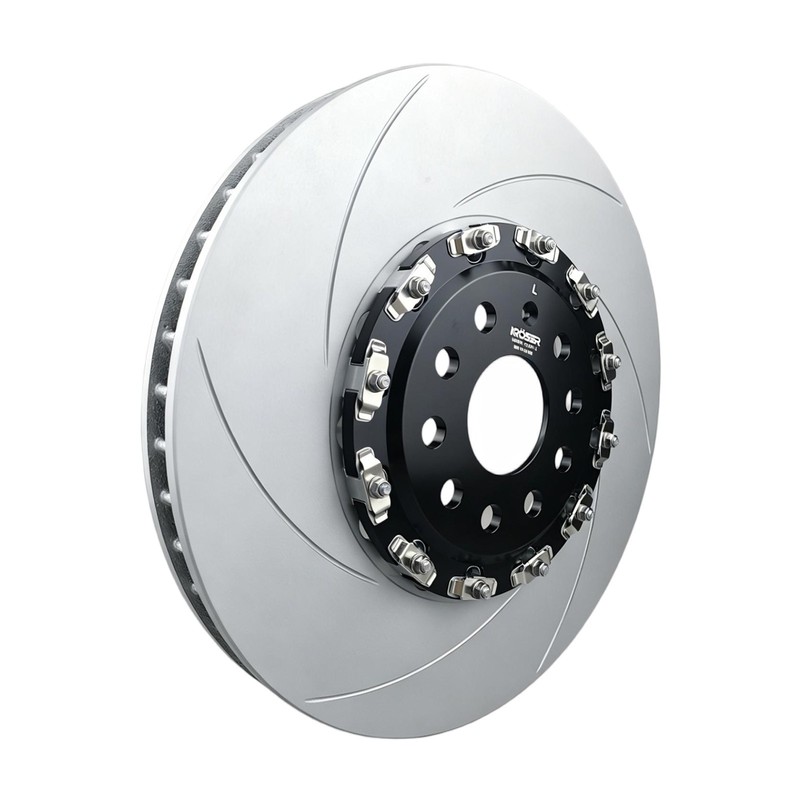 Two-Piece Front Floating Slotted Brake Rotors For AUDI S3 Golf R (22-25) A3 VW gallery