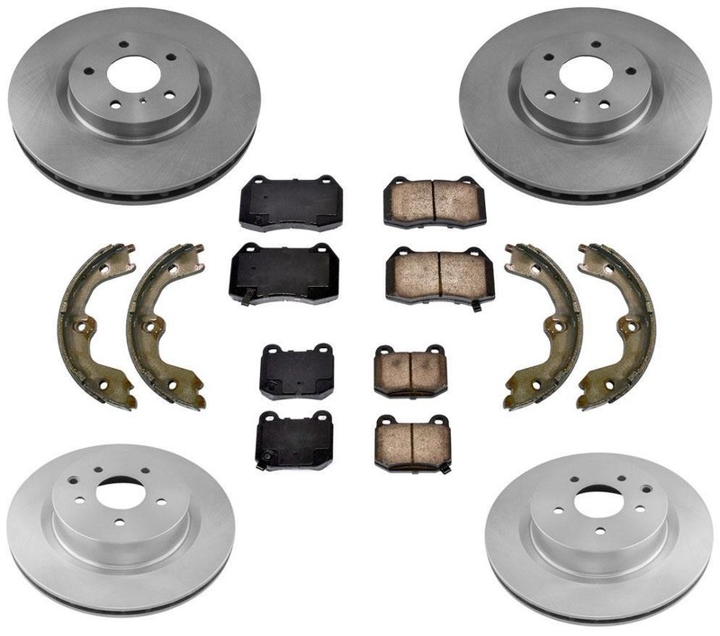 12 3/4 Inch Brembo Style Rotors Brake Pads for Nissan 350Z 2003 2004 2007 2009