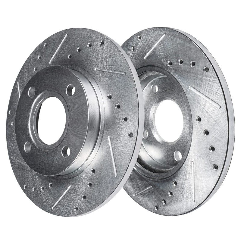 Rear Drilled Disc Brake Rotors Brake Pads Kit for 2014 2015 2016 Chevy Spark EV gallery