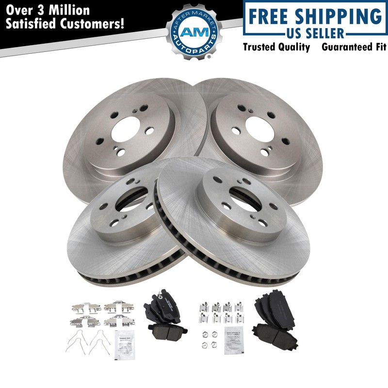 Brake Pad & Rotor Kit Ceramic Fits 2011-2017 Lexus CT200h