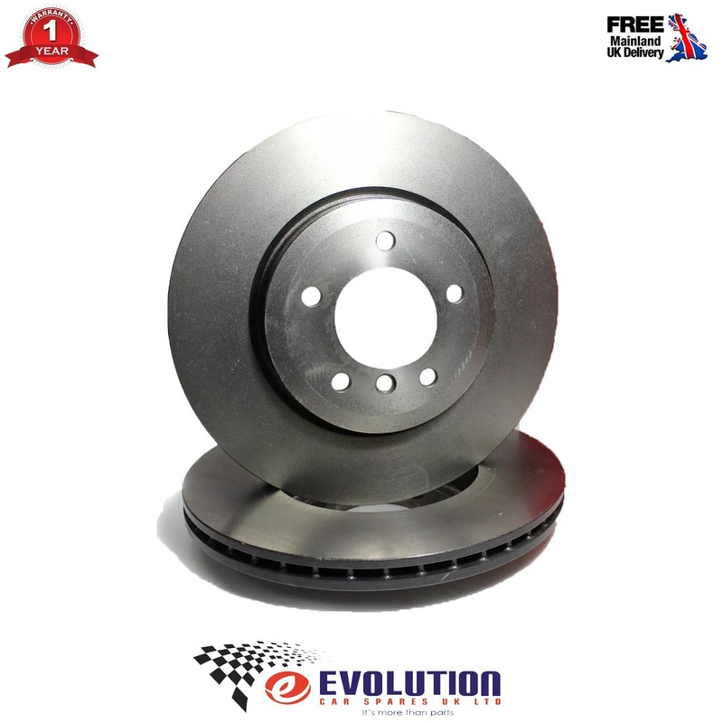 2x Brake Discs Vented For Mitsubishi Outlander MK2 2.2 DI-D 4WD Brembo Front