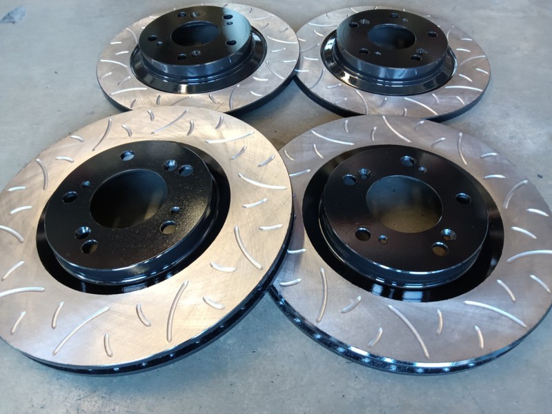 NIS030CC G37 370z Z with SPORT Performance Brake Rotor Set Custom Special Slots gallery