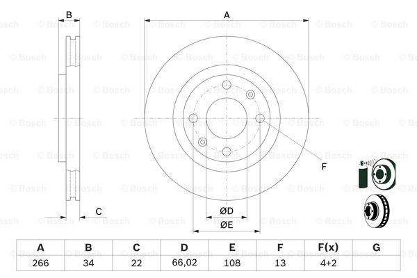 2x Front Brake discs for PEUGEOT 106,205,206,306,309, CITROEN C15,SAXO,VISA ZX