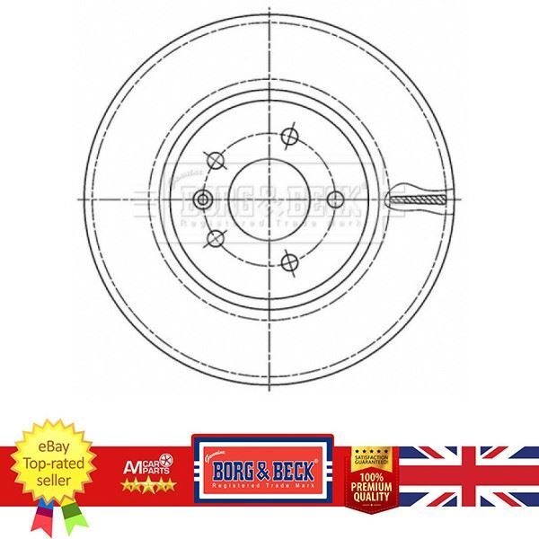 Brake Disc For Vauxhall INSIGNIA 17- 13517853 BORG & BECK BBD6192S