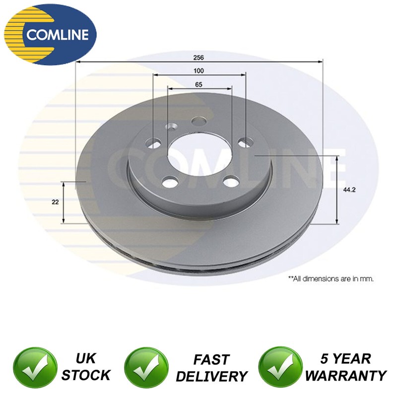 Brake Disc Front Comline Fits VW Polo Seat Ibiza 1.0 1.5 1.6 TDi 2.0 2Q0615301G