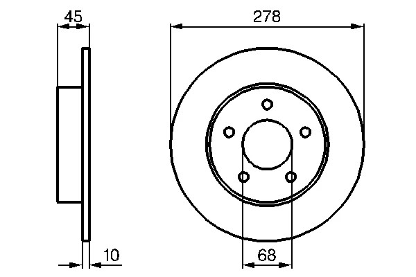 2x Brake Discs Pair Solid fits NISSAN ALMERA V10 1.8 Rear 00 to 05 QG18DE 278mm gallery