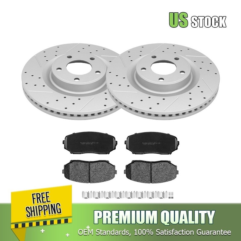 Front Disc Rotors Ceramic Brake Pads for 2007 – 2014 Ford Edge Lincoln MKX