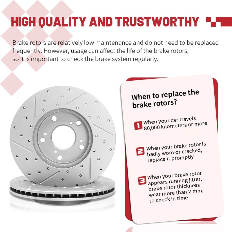 Front Disc Brake Rotors for 2015-2019 Ford Transit-150 Transit-250 Transit-350 gallery