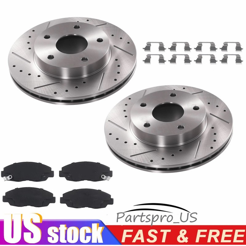 11.93” Rear Drilled Rotors Brake Pads for 2010-2017 Chevy Equinox Terrain GMC