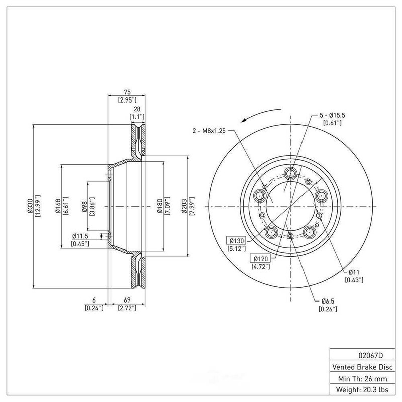 Disc Brake Rotor-4 DFC 600-02067D fits 20-21 Porsche Panamera gallery
