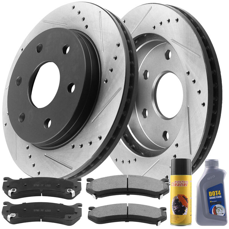 Front Brake E-coat Rotors Pads For Chevy Suburban Silverado Tahoe Sierra Yukon