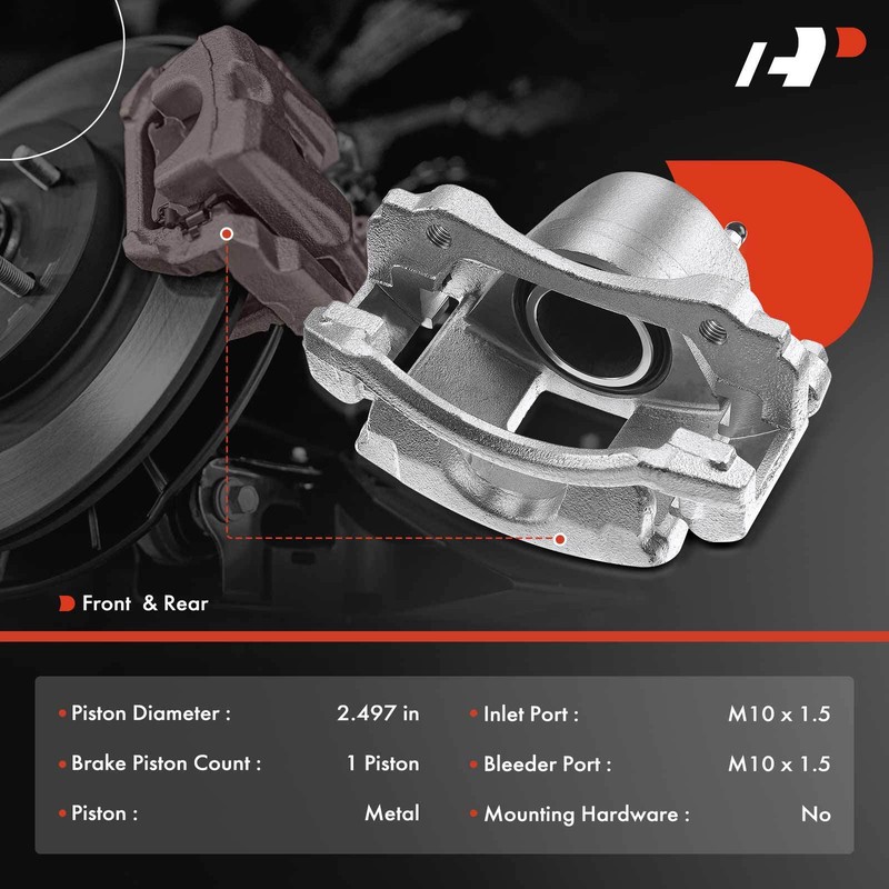 A-Premium 8x Front Drilled Rotor & Pad + Cailper for Buick LeSabre Regal Chevy gallery