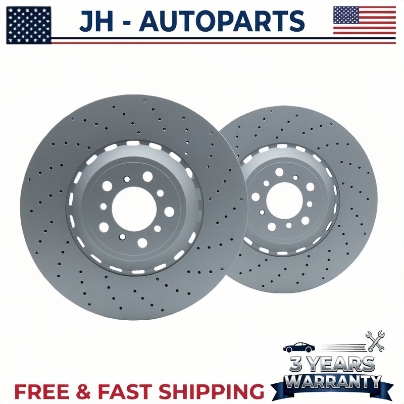 4X Front & Rear Vented & Drilled Disc Brake Rotors For BMW F06 F10 F12 F13 M5 M6 gallery