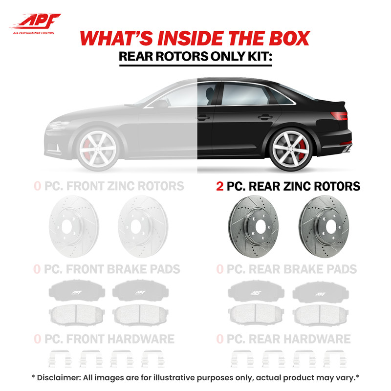 Rear Zinc Drill/Slot Brake Rotors for Audi A4 allroad 2017-2020 gallery