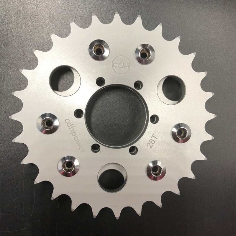 Disc Brake Rotor Adapter and 28T sprocket - Gas Motorized Bicycle 48cc/66cc/80cc gallery