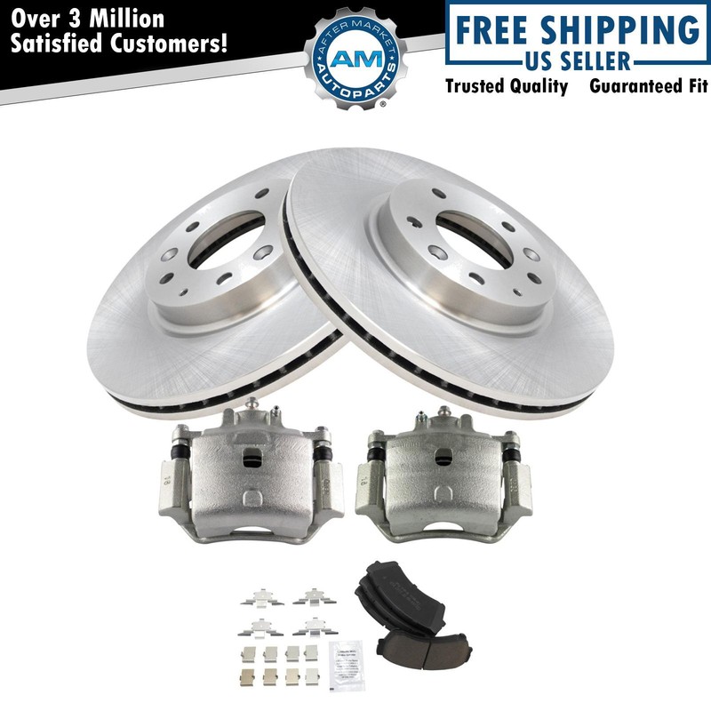 Front Ceramic Brake Pad, Rotor & Caliper Kit for Fusion Milan 6 MKZ