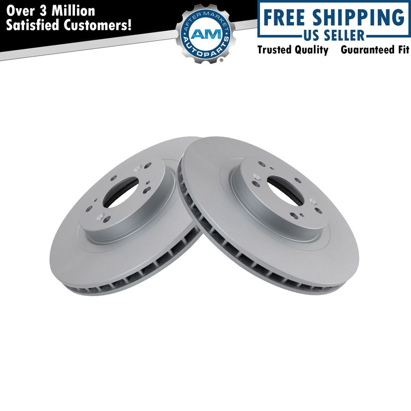 Brake Rotors Set Premium G-Coated Fits 02-15 Acura 05-15 Honda