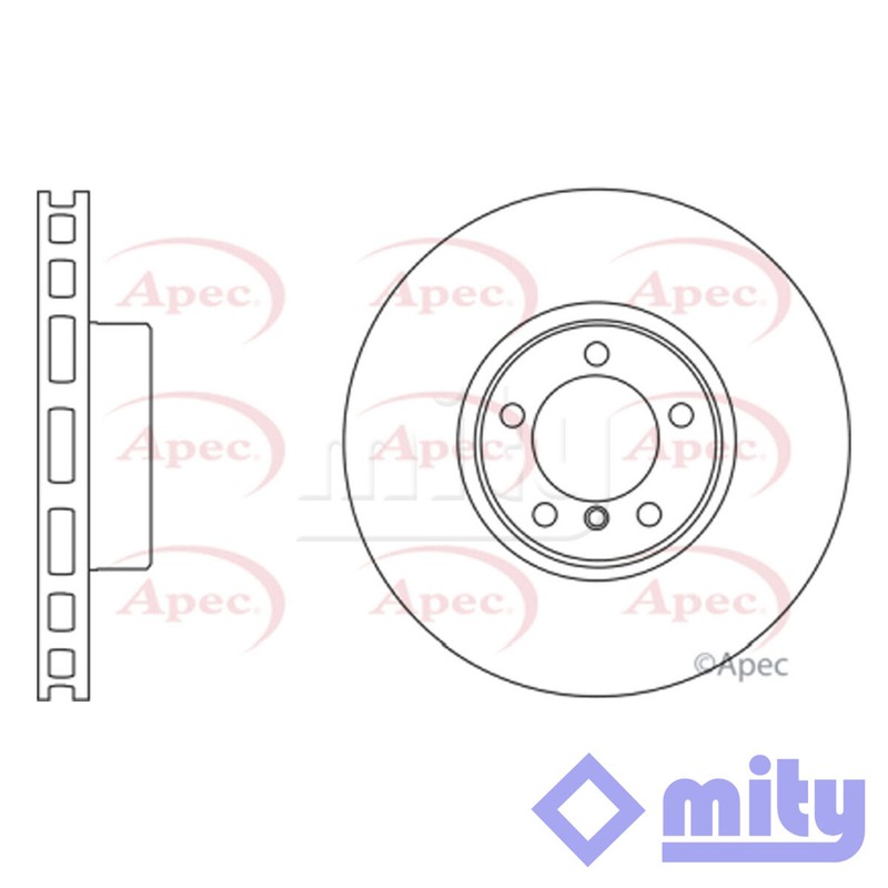 Fits BMW 5 Series 6 3.0 D 4.8 Brake Disc Front Mity #1 34116766871