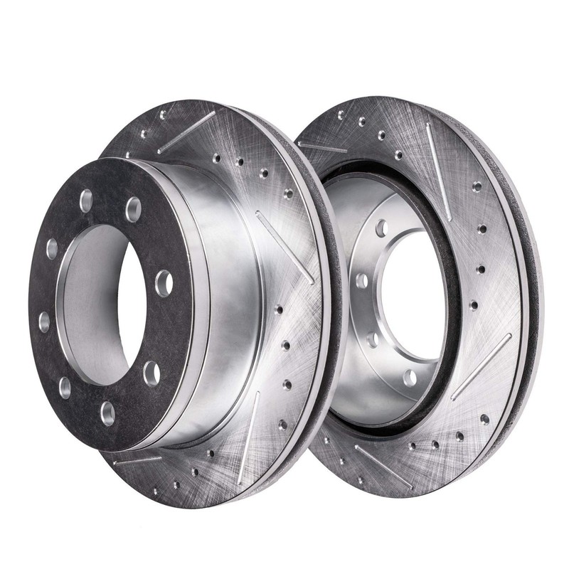 Front Drilled Rotors & Calipers Ceramic Brake Pads for Dodge Ram 1500 2500 3500 gallery