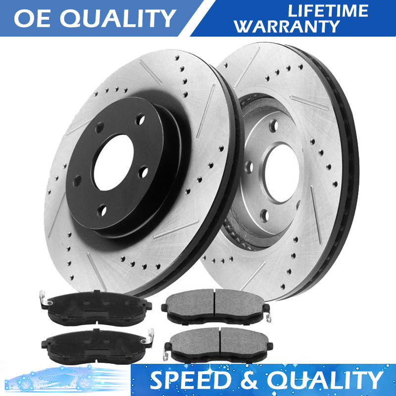 For Jeep Grand Cherokee 13.78 inch Front Rotors and Ceramic Brake Pads 2015-2020