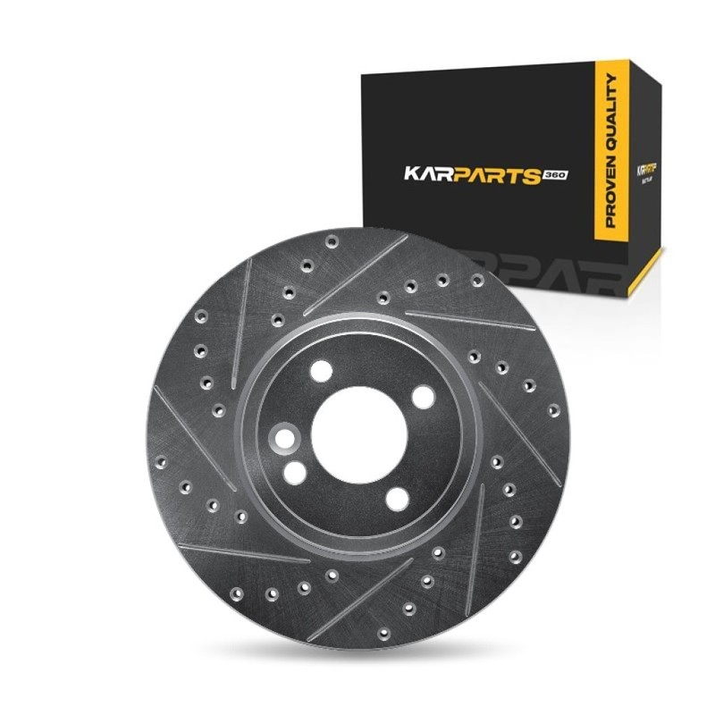 For Mini Cooper 2002-2006 Brake Rotor Front, Driver Side Silver 4 Stud/Lug Hole