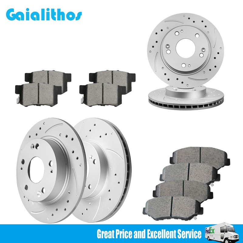 Front Rear Brake Rotors Brake Pads Kit for 2013-2015 Honda Civic Acura ILX 1.8L