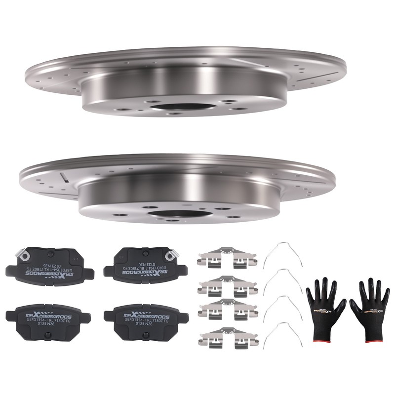 Rear Disc Brake Rotors Ceramic Pads for Lexus CT200h 2011-17/Toyota Prius 10-22